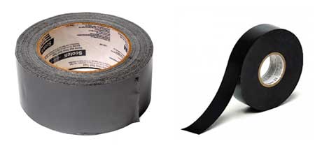 Use duct tape or electrical tape as a 