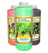 General Hydroponics Flora Series nutrients - some of the best nutrients for growing cannabis