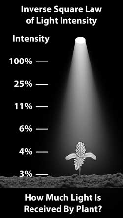 Inverse Square Law of Light Intensity diagram